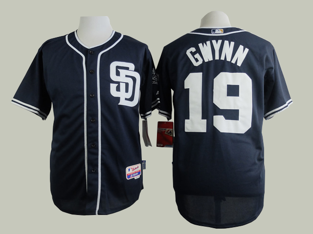 Men San Diego Padres #19 Gwynn Blue MLB Jerseys